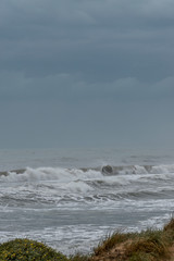 Storm waves on the beach