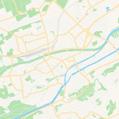 Fototapeta na wymiar Landshut, Germany printable map