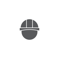 Hard hat vector icon design isolated on white