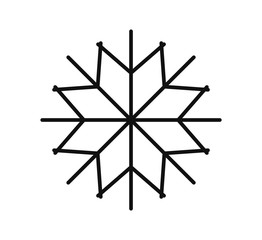Snowflake icon. Flat style vector EPS.