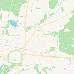 Fototapeta na wymiar Neubrandenburg, Germany printable map