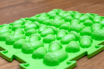 Massage orthopedic mats colorful close up health