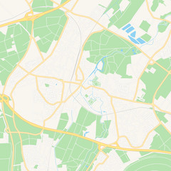 Fototapeta premium Grevenbroich, Germany printable map