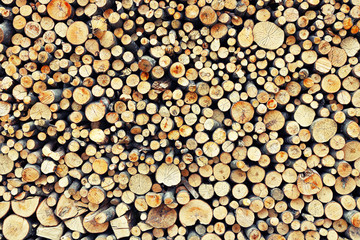 textured stack of firewood