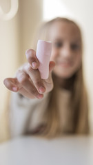 Children eating candy at the dining table