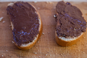 chocolate spread sandwiches