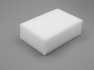 White cleaning sponge