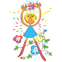 太陽に手が届く　夏の少女　真夏の喜び