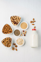 Vegan nut milk and ingredients