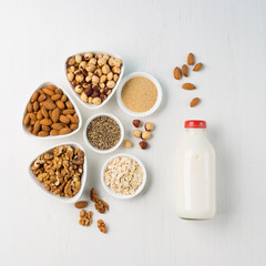 Vegan nut milk and ingredients