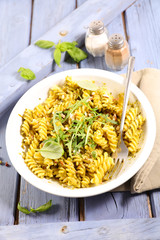 pasta with pesto sauce