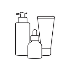 cosmetic product icons- vector illustration