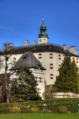 Schloss, Ambras, Schloss Ambras, Amras, Innsbruck, Landeshauptstadt, Tirol, Österreich, Burg,...