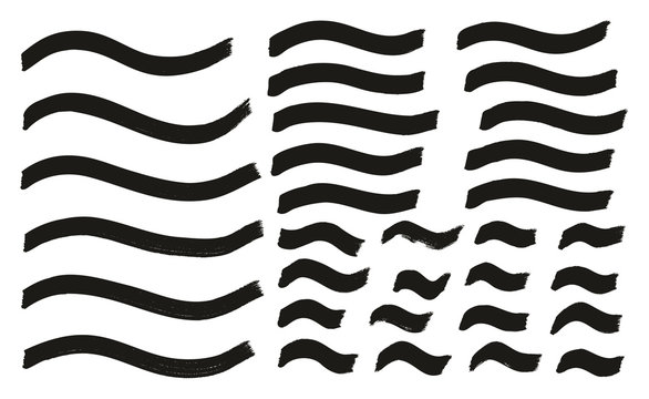 Tagging Marker Medium Wavy Lines High Detail Abstract Vector Background Set 133