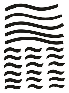 Tagging Marker Medium Wavy Lines High Detail Abstract Vector Background Set 115