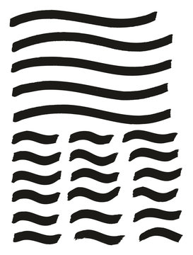 Tagging Marker Medium Wavy Lines High Detail Abstract Vector Background Set 114