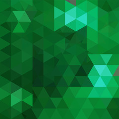 Abstract green mosaic background. Triangle geometric background. Design elements. Vector illustration