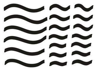 Tagging Marker Medium Wavy Lines High Detail Abstract Vector Background Set 75