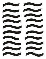 Tagging Marker Medium Wavy Lines High Detail Abstract Vector Background Set 66