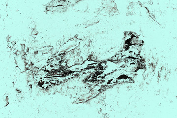 Vintage cyan background. Rough painted wall of hazel color. Imperfect plane of brown colored. Uneven old decorative toned backdrop of blue tint. Texture of azure hue. Ornamental stony surface.