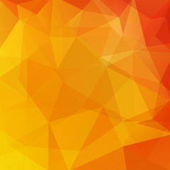 Abstract background consisting of yellow, orange triangles. Geometric design for business presentations or web template banner flyer. Vector illustration