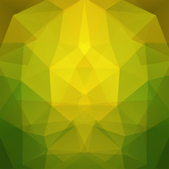 Background made of yellow, green triangles. Square composition with geometric shapes. Eps 10
