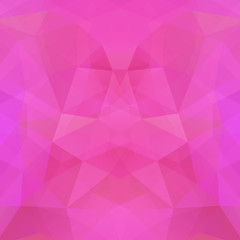 Abstract background consisting of pink triangles. Geometric design for business presentations or web template banner flyer. Vector illustration