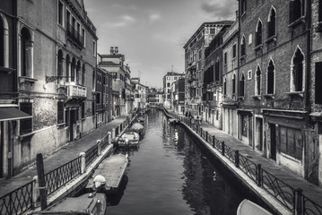 Canal in Venice Black and White