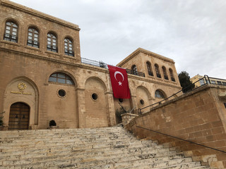 Mardin old town with with spectacular view of mesopotamia and Mardin castle - Mardin, Turkey