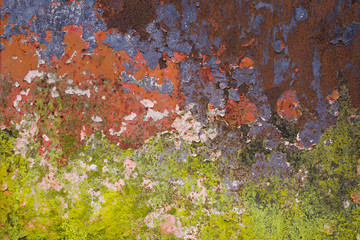 Old distressed rusty wall