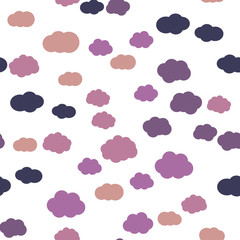 Obraz premium Cloudy sky vector seamless pattern texture