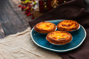delicious portuguese egg tart dessert