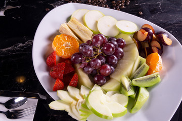 fruit salad in a bowl