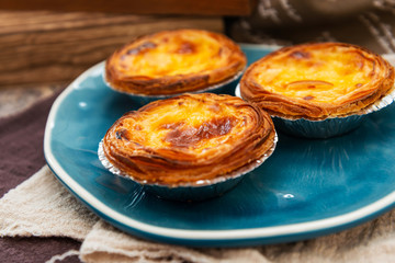 delicious portuguese egg tart dessert