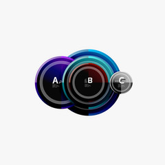 Abstract round geometric shapes, modern circles background