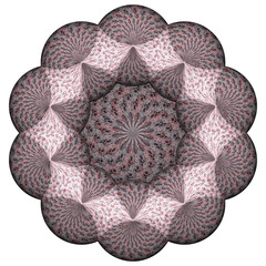 Rosette mit Muster - transparenter Background