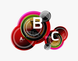 Obraz premium Colorful glossy circles background