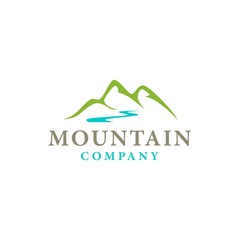 Minimalist mountain logo design inspiration