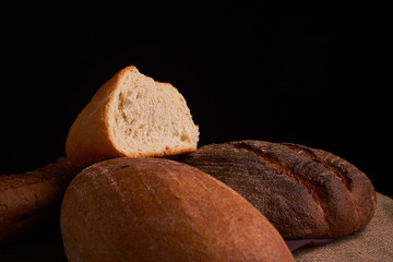 Fresh homemade bread. Crisp. Bread at leaven. Unleavened bread. dietary bread
