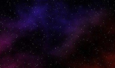 Obraz na płótnie Canvas Space scape design with gas clouds and stars field