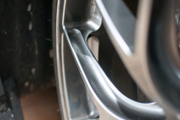 wheel rim detail close up