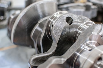shiny car crankshaft engine motor