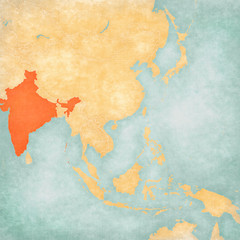 Map of East Asia - India