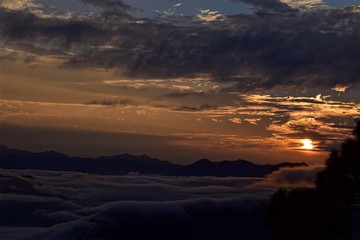 Sunrise mountain view 