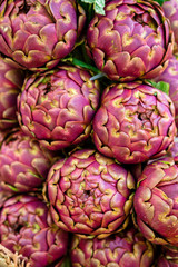 fresh artichoke as background