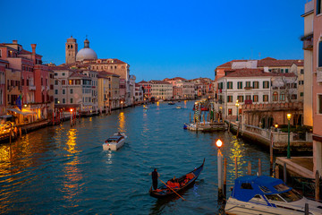 view of venice on a spring day at sunset