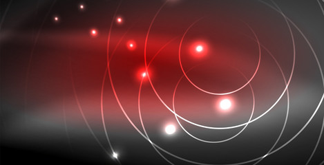 Glowing shiny neon colors with abstract lines, modern background