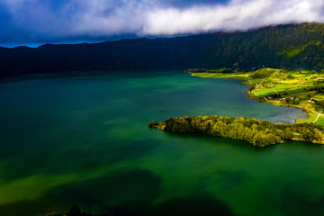 Sete Cidades - Die Azoren von oben - Sete Cidades aus der Luft