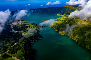 Sete Cidades - Die Azoren von oben - Sete Cidades aus der Luft