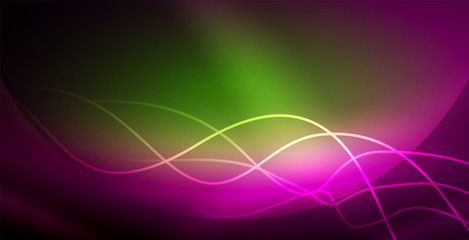 Neon lines shiny glowing background